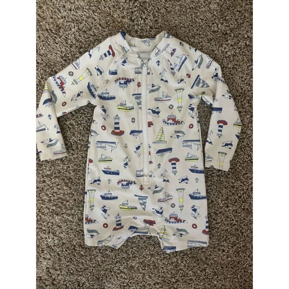 ❤️Old Navy Baby Long Sleeve Rash Guard Swimsuit